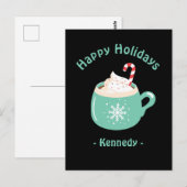 Kerstwarme chocolade briefkaart (Voorkant / Achterkant)