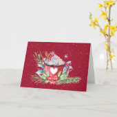 kerstwarme chocolade in sneeuwvlokken kaart (Gele Bloem)