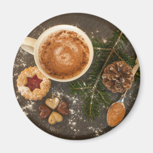 Kerstwarme chocolade magneet