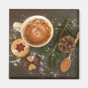 Kerstwarme chocolade magneet