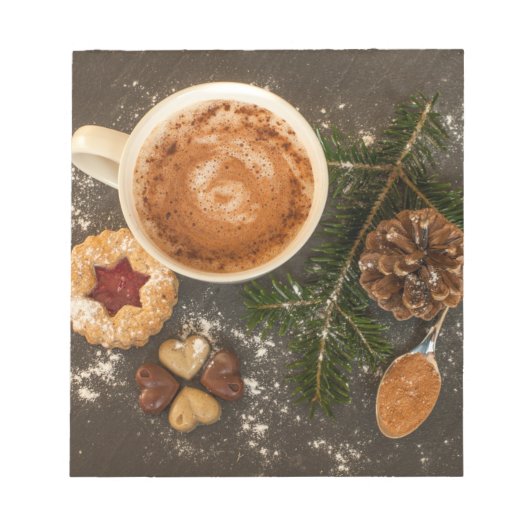 Kerstwarme chocolade notitieblok (Voorkant)