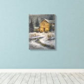 Kerstwarmte Canvas Afdruk (Insitu (Houten vloer))