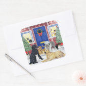 kerstwarmth vierkante sticker (Envelop)