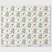 Kerstwasbeer, bessen, Cadeaus Cadeaupapier (Vlak)