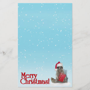 Kerstwasbeer met Cadeau Briefpapier