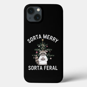 Kerstwasbeer Soms Blij Soms Wild Kerstmis iPhone 13 Hoesje