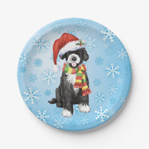 Kerstwaterhond Papieren Bordje