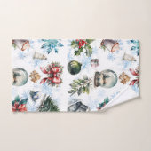kerstWaterverf Bad Handdoek (Handdoek)