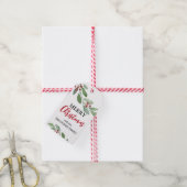 kerstWaterverf Greenery Gift Label Cadeaulabel (Met Touw)