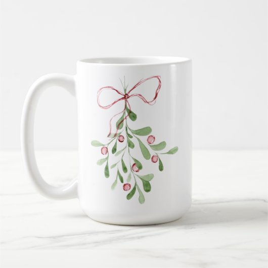 kerstWaterverf Mistletoe Koffiemok (Links)