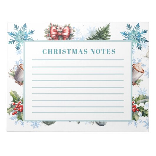 kerstWaterverf Notitieblok (Voorkant)