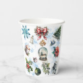 kerstWaterverf Papieren Bekers (Achterkant)