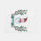 kerstWaterverf Snowman op maat Fleece Deken (Voorkant (Horizontaal))