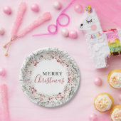 kerstWaterverf Wreath Papieren Bordje (Feest)