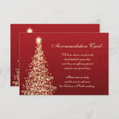 Kerstweddenschap Rijrichting Rood goud Kaart (Voorkant / Achterkant)