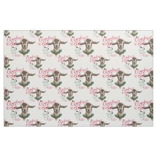 Kerstwens Baby Goat Kisses Toggenburg Goat Stof