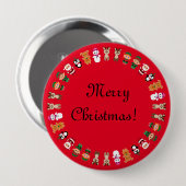 Kerstwens Buttonnen Ronde Button 4,0 Cm (Voorkant /achterkant)