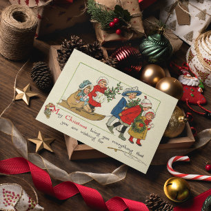kerstwens feestdagen kaart
