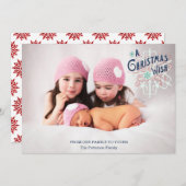 kerstwens feestdagenkaart (Voorkant / Achterkant)