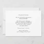 Kerstwens Fireplace Foto Holiday Movement Aankondiging (Achterkant)