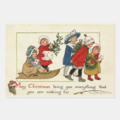 kerstwens inpakpapier vel (Voorkant 3)