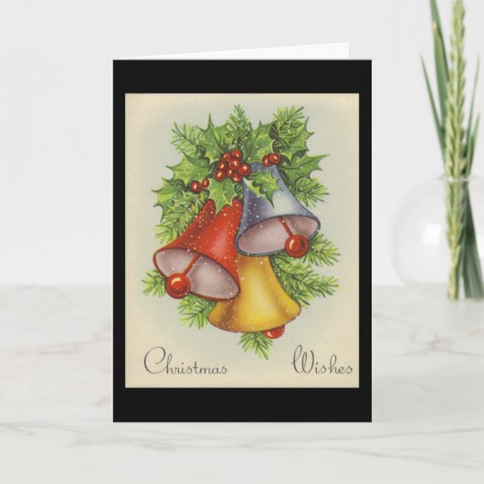 Kerstwens Jingle Bells  Feestdagen Kaart (Voorkant)