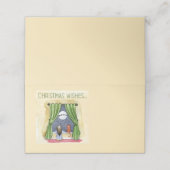 Kerstwens Kute Child & Kitty Cat Xmas (Buitenkant ongevouwen)