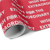 Kerstwens op rood cadeaupapier (Rol Hoek)