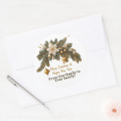 kerstwens ronde sticker (Envelop)