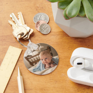 Kerstwens voor de eerste kerst van uw baby sleutelhanger
