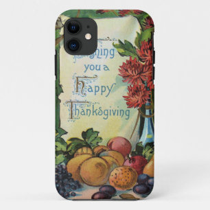 Kerstwens Wensbot Wijnrank Vaas Bloemen iPhone 11 Hoesje