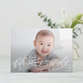 Kerstwensen Bewerkbare Kleur Vakantiefoto Kaart (Staand voorkant)