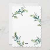 Kerstwensen Boho Spruce en Fir Feestdagenkaart (Achterkant)