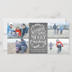 Kerstwensen Collectie 4 Foto Chalk Vakantie Feestdagenkaart