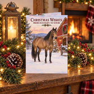 Kerstwensen Donkere Buckskin Quarter Horse Kaart