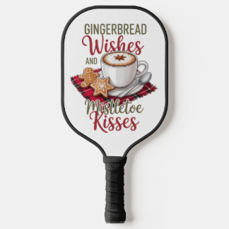 Kerstwensen en mistletoe kussen - Feestdagen Pickleball Paddle