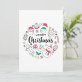 Kerstwensen groet kaart (Staand voorkant)