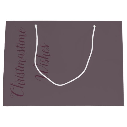 Kerstwensen Grote Papieren Cadeautas (Voorkant)