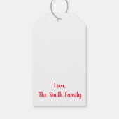 Kerstwensen Mistletoe Kisses Custom Gift Labels Cadeaulabel (Achterkant)