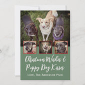 Kerstwensen Multi Foto Hond Collage Kerstmis Feestdagenkaart (Voorkant)