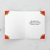 Kerstwensen Oranje Tabby Kaart (Binnen)