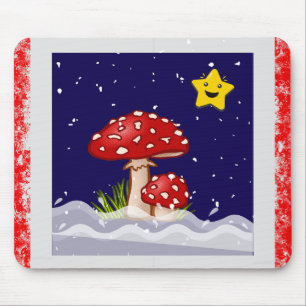 Kerstwensen, sneeuwende dagen muismat