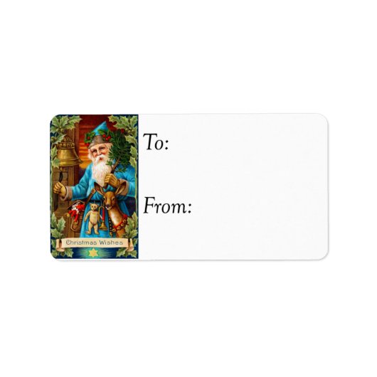 kerstwensen van het  Label voor kerstcadeaus (Voorkant)