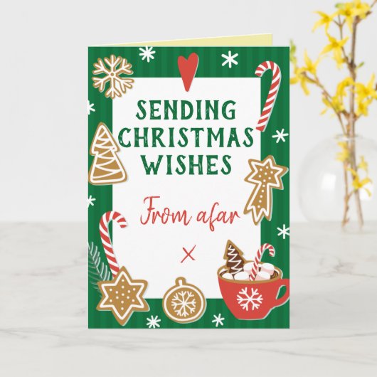 Kerstwensen van veraf kaart (Gele Bloem)