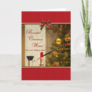 Kerstwensen van visagist Blank Kaart