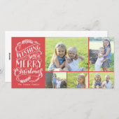 Kerstwensen Verzameling 5 foto Feestdagenkaart (Voorkant / Achterkant)