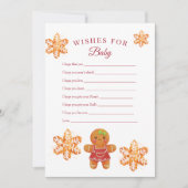 Kerstwensen voor babyactiviteit van peperkoek kaart (Voorkant)