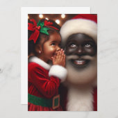 Kerstwensen - Zwarte Mensen Kerst Kaarten (Voorkant / Achterkant)