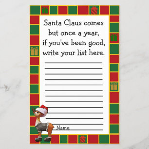 Kerstwensenlijst van Kerstman voor kinderen Flyer