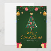 Kerstwenskaart Feestdagenkaart (Voorkant / Achterkant)